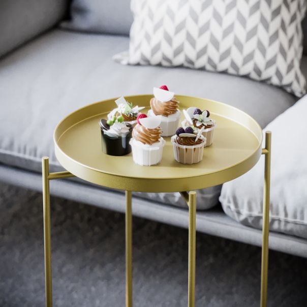 HANAH HOME Klub sto Shb-007-A, zlatna - 491CRT1135