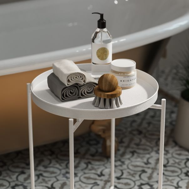 HANAH HOME Klub sto Shb-007-B, bela - 491CRT1141