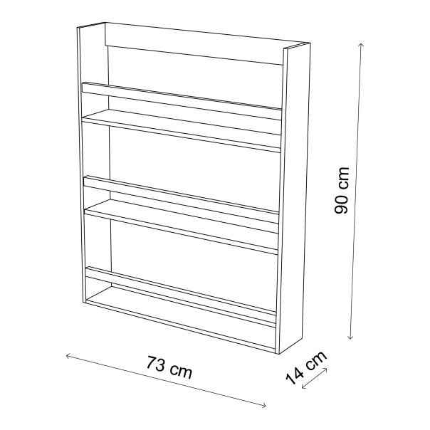 HANAH HOME Zidna polica Cm-067, braon - EP3057734