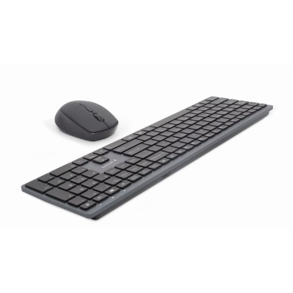 GEMBIRD KBS-ECLIPSE-M500 Backlight Pro Business Slim wireless desktop set, US layout, black - 43013