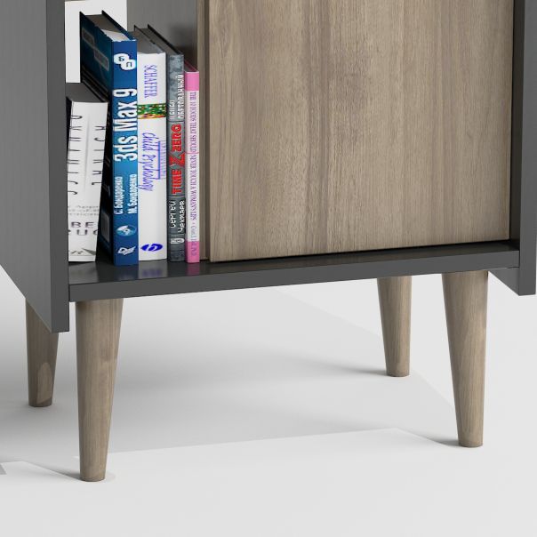 HANAH HOME Lagomood Ruby - Walnut, Anthracite - 492LGM1128