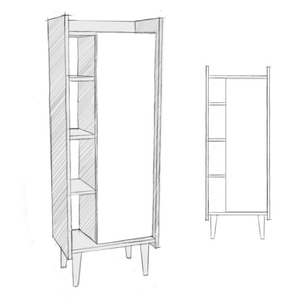 HANAH HOME Lagomood Ruby - Walnut, Anthracite - 492LGM1128