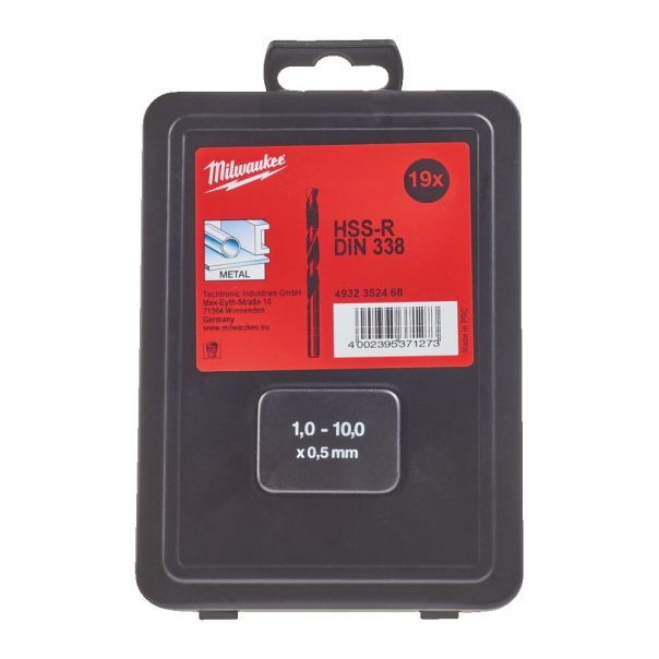 MILWAUKEE Burgije 1-10mm HSS set 19/1 - 4932352468