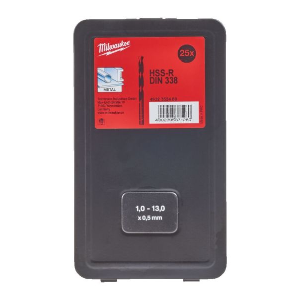 MILWAUKEE Burgije 1-13mm HSS set 25/1 - 4932352469