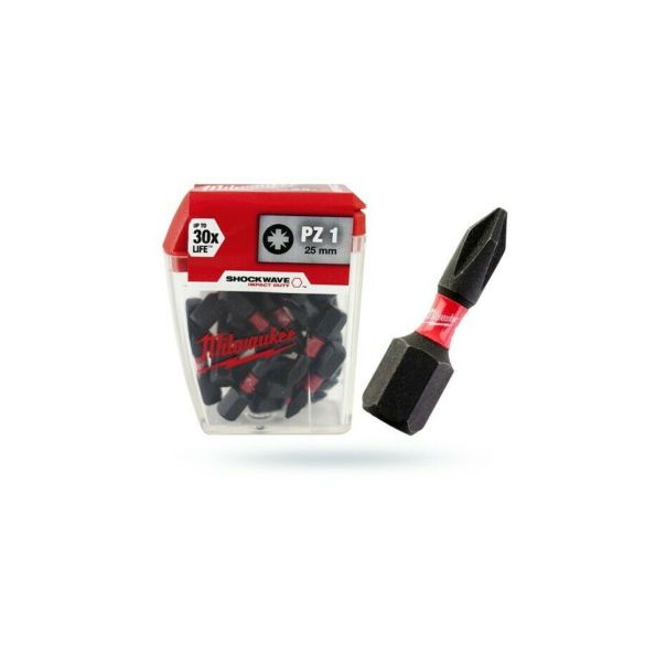 MILWAUKEE Udarni bitovi PZ SHOCKWAVE ojačani 1/4