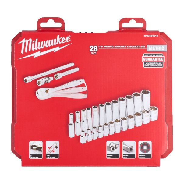 MILWAUKEE Nasadni ključevi 1/4” set 28/1 - 4932464943