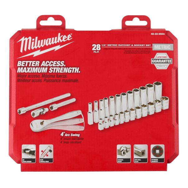 MILWAUKEE Nasadni ključevi 1/4” set 28/1 - 4932464943