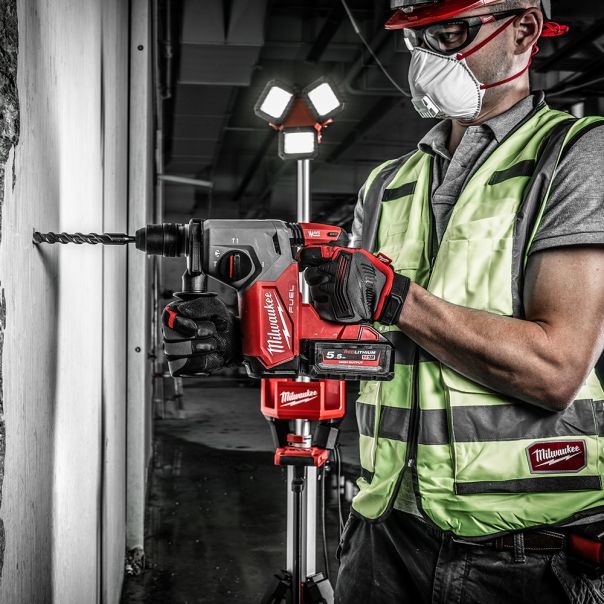 MILWAUKEE Aku. bušilica SDS+ 18V 2x5,5Ah 2.5J - M18FHX-552X - 4933478889