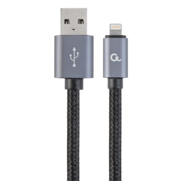 GEMBIRD USB kabl na Lightning, CCB-mUSB2B-AMLM-6, pleteni, 1.8 m, crna - 104576