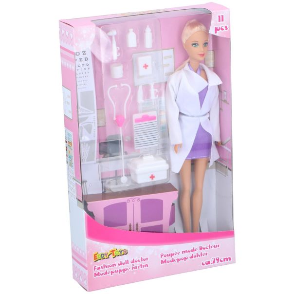 EDDY TOYS Lutka doktorka sa medicinskim priborom 29 cm - EP3150954