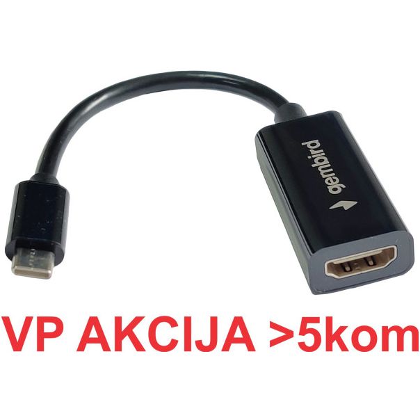 GEMBIRD A-CM-HDMIF-03 TYPE-C TO HDMI 11cm CABLE - 43122