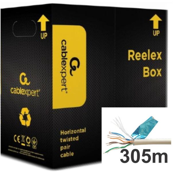 GEMBIRD FPC-5004E FTP cat.5E Indoor licnasti CU kotur 305m - 19038