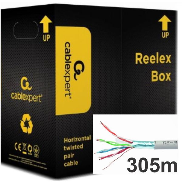 GEMBIRD FPC-5004E-SO FTP cat.5E Indoor solid CU kotur 305m - 19039