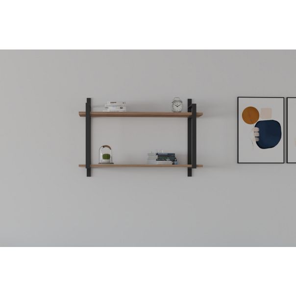 HANAH HOME Zidna polica Abat, braon/crna - 495SSE1101