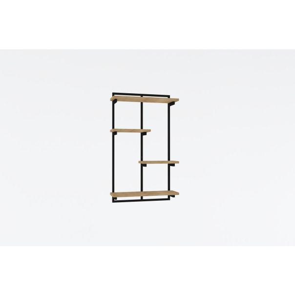 HANAH HOME Zidna polica Dodo, crna/braon - 495SSE1108