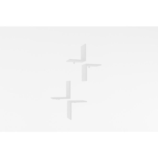 HANAH HOME Zidna polica Face, bela - 495SSE1111