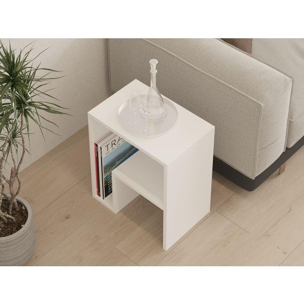 HANAH HOME Pomoćni stočić Yepa, bela - 495SSE1127