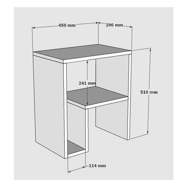 HANAH HOME Pomoćni stočić Yepa, bela - 495SSE1127