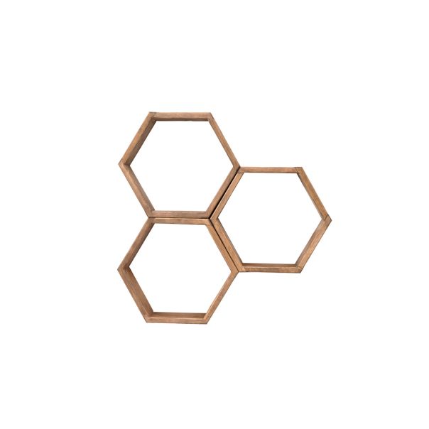 HANAH HOME Zidna polica Elfo, braon - 495SSE1136