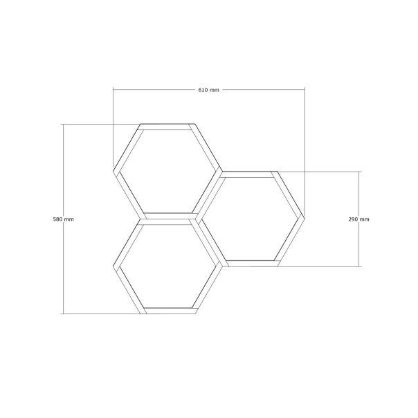 HANAH HOME Zidna polica Elfo, braon - 495SSE1136