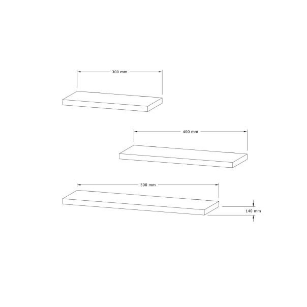 HANAH HOME Zidna polica Leila, bela - 495SSE1139