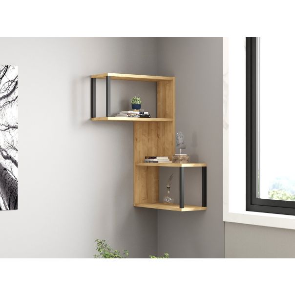 HANAH HOME Ugaona zidna polica Lecco, krem - 495SSE1151