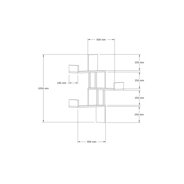 HANAH HOME Zidna polica Bombe, bela - 495SSE1155