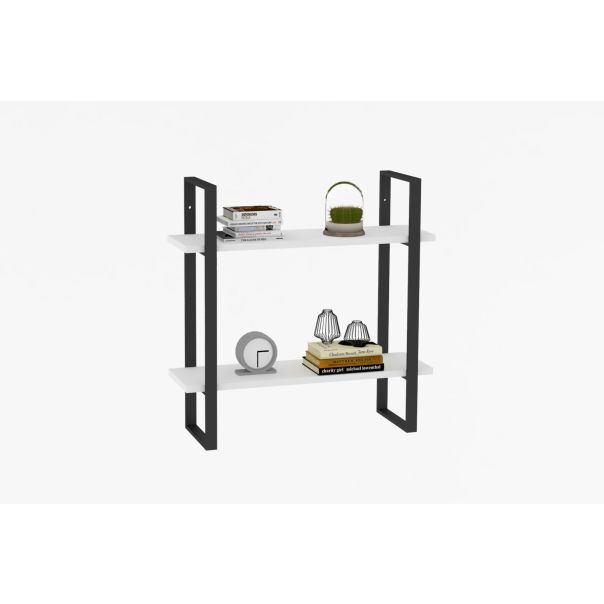 HANAH HOME Zidna polica Buba, bela/crna - 495SSE1166