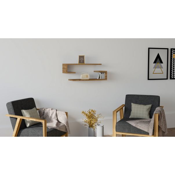 HANAH HOME Set zidnih polica Eldo 2/1, tamnobraon - 495SSE1170
