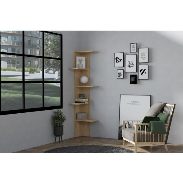 HANAH HOME Ugaona polica Bled, svetlobraon - 495SSE1215