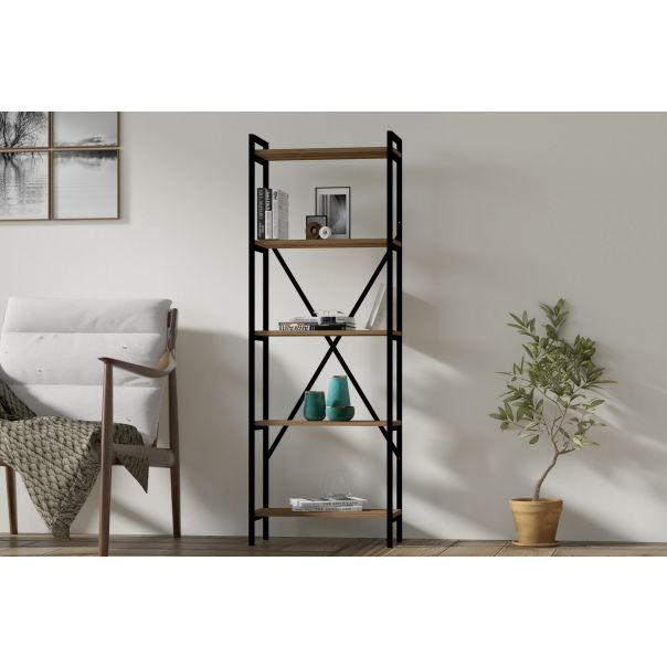 HANAH HOME Polica Kinder, tamnobraon/crna - 495SSE1224