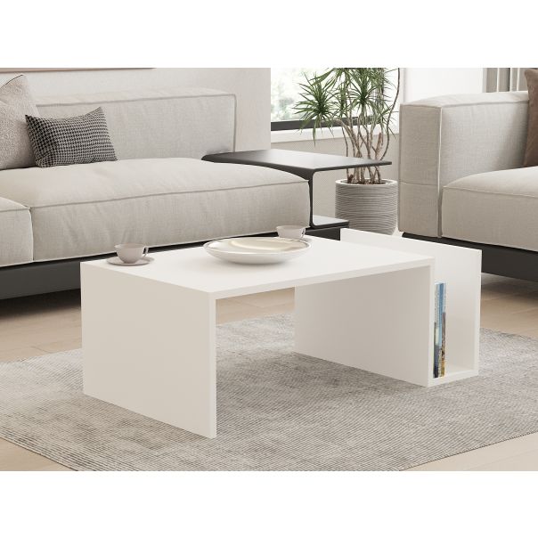 HANAH HOME Klub sto Memo, bela - 495SSE1309