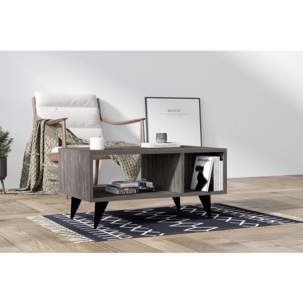 HANAH HOME Klub sto Clara, antracit - 495SSE1316