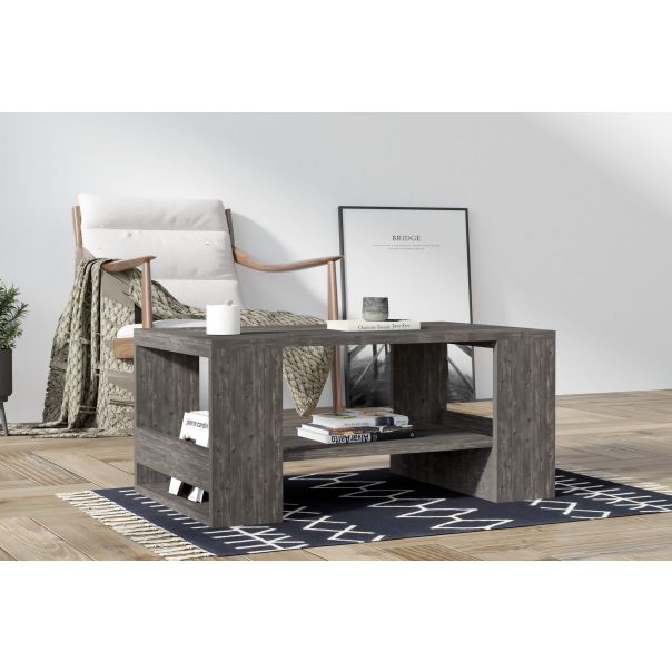 HANAH HOME Klub sto Iris, antracit - 495SSE1318