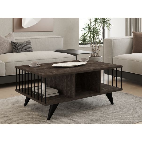HANAH HOME Klub sto Bert, antracit - 495SSE1323