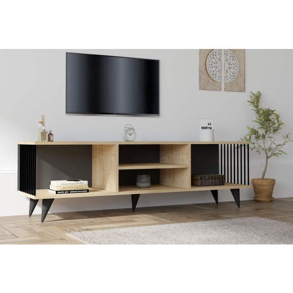 HANAH HOME TV komoda Josef, svetlobraon/crna - 495SSE1626