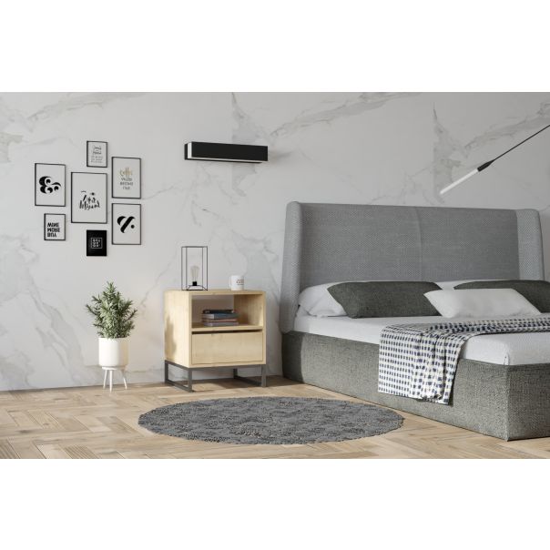 HANAH HOME Noćni stočić Lindau, svetlobraon - 495SSE1701