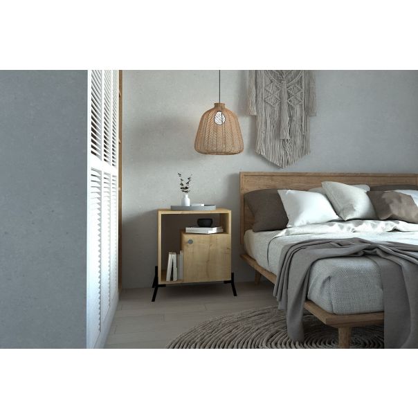 HANAH HOME Noćni stočić Hazal, svetlobraon - 495SSE1705