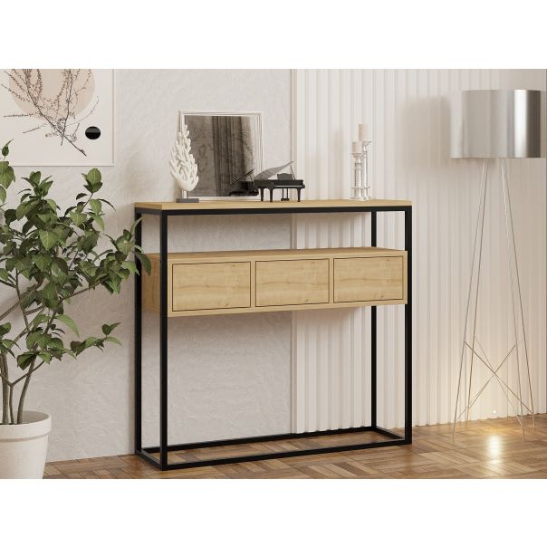 HANAH HOME Komoda Guarda, svetlobraon/crna - 495SSE1901