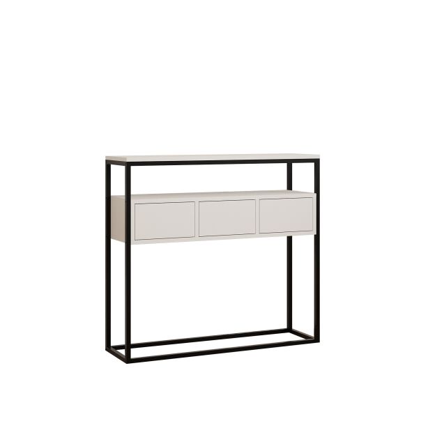 HANAH HOME Konzolni sto Guarda, bela/crna - EP3057755