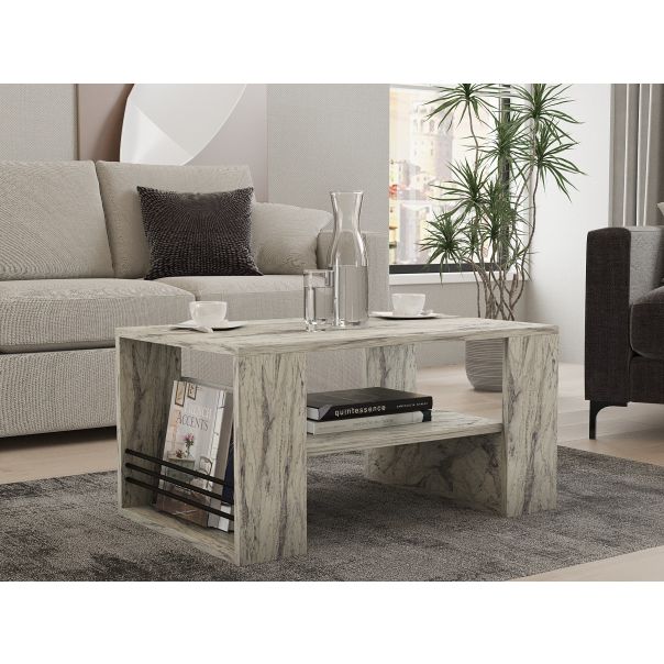 HANAH HOME Klub sto Iris, mermerna - 495SSE2112