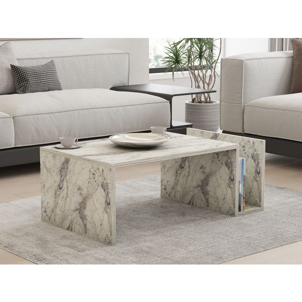HANAH HOME Klub sto Memo, mermerna - 495SSE2114