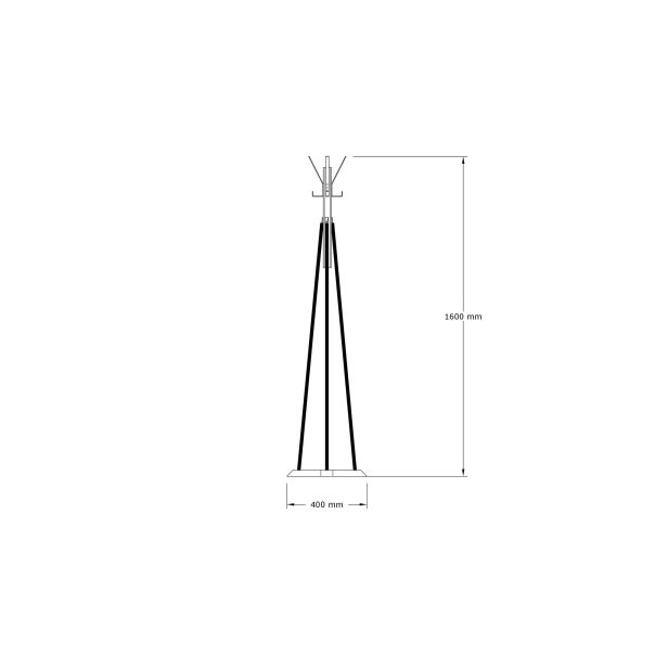 HANAH HOME Čiviluk Foley, crna/krem - 495SSE2401