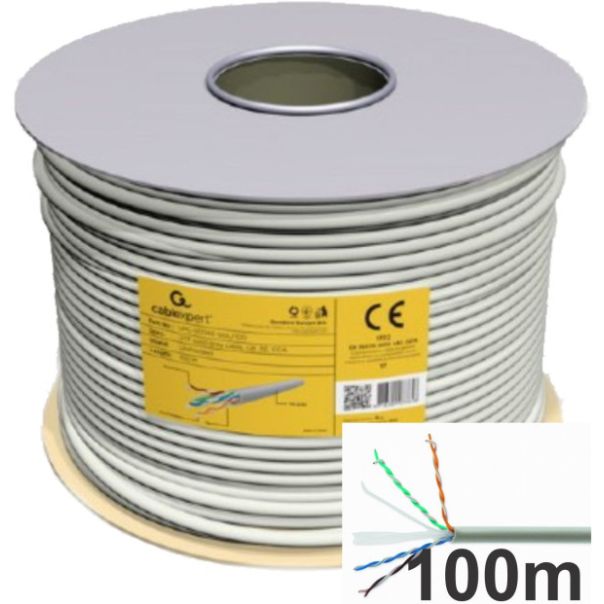 GEMBIRD UPC-6004SE-SOL/100 UTP cat.6 Indoor solid CCA kotur 100m - 2357-1-1