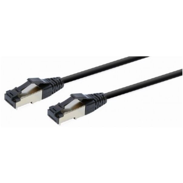 GEMBIRD PP8-LSZHCU-BK-0.5M Mrezni kabl S/FTP Cat.8 LSZH patch cord, black 0.5m - 43155