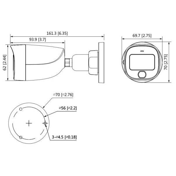DAHUA Kamera HAC-HFW1209CP-LED-0280B 2MP - 43168