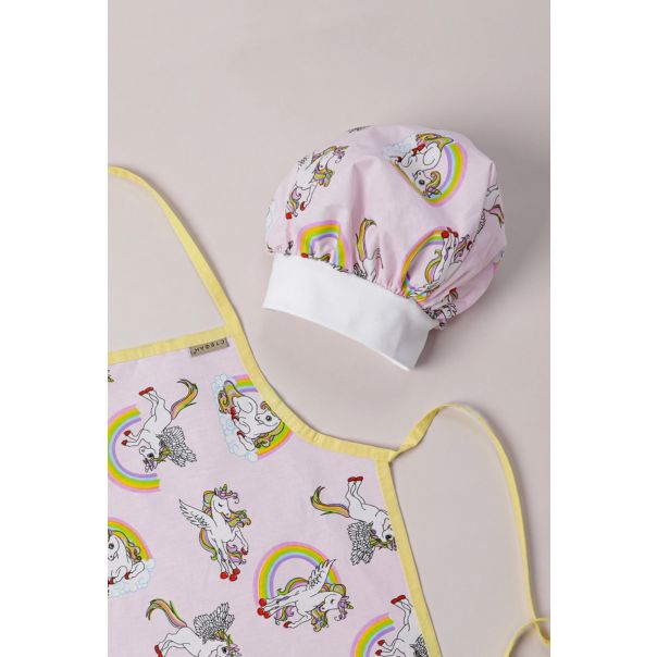STEFAN Kuhinjski set za decu- kecelja + kapa Jednorog - 498-jednorog