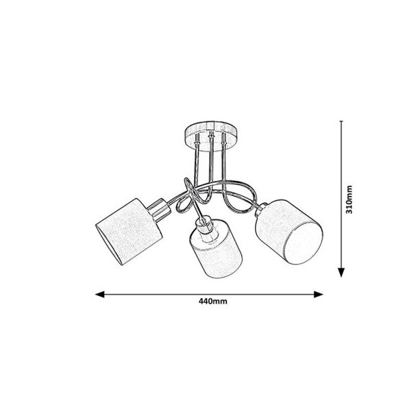 RABALUX Plafonjera Natina hrom, E14 25W - 4980