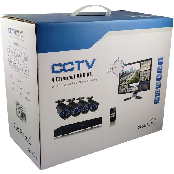 GEMBIRD Kamera SET CAM-AHD2MP-KITXM4W GMB 2MP, 4 analogne kamere FULL COLOR app xmeye - 43081