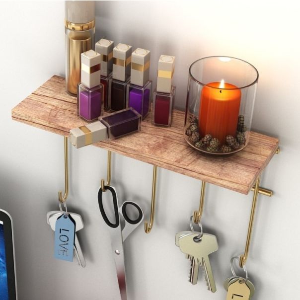 HANAH HOME Zidna polica, braon - 498HFT1103